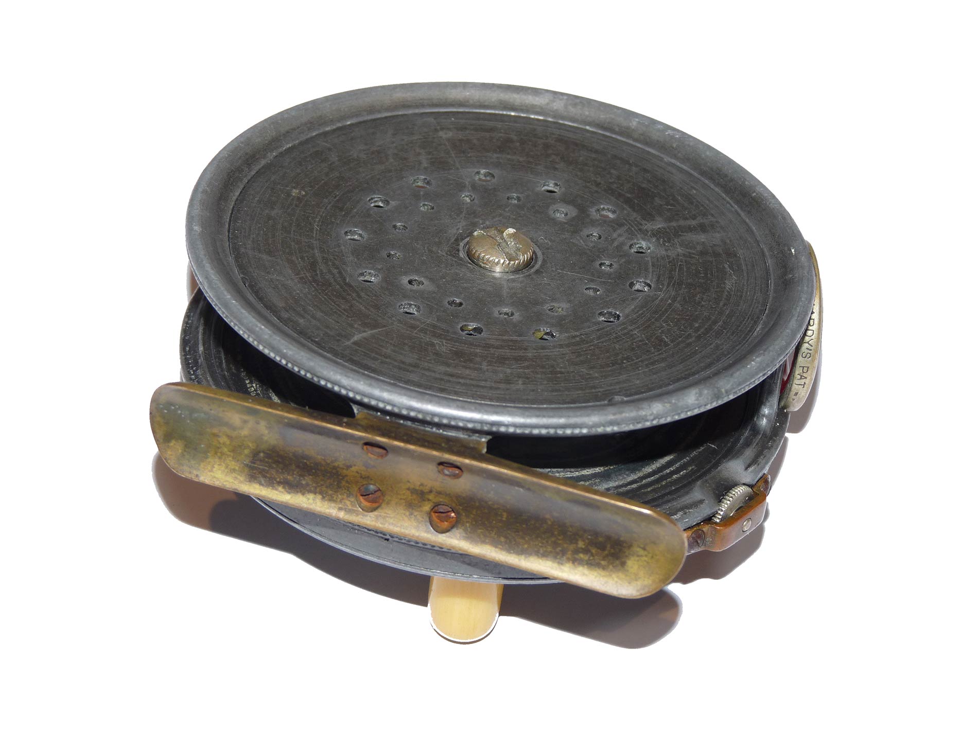 Hardy Perfect 3 5/8" Trout fly reel 1912 red agate rare - Image 4