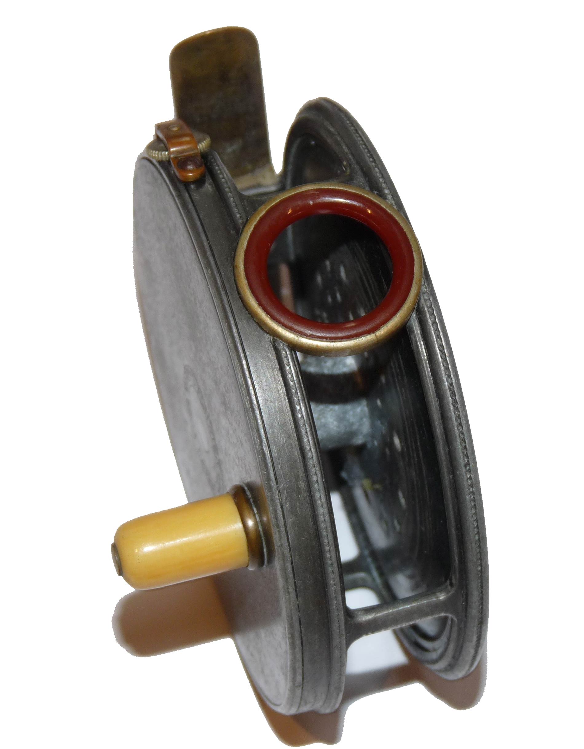 Hardy Perfect 3 5/8" Trout fly reel 1912 red agate rare - Image 8