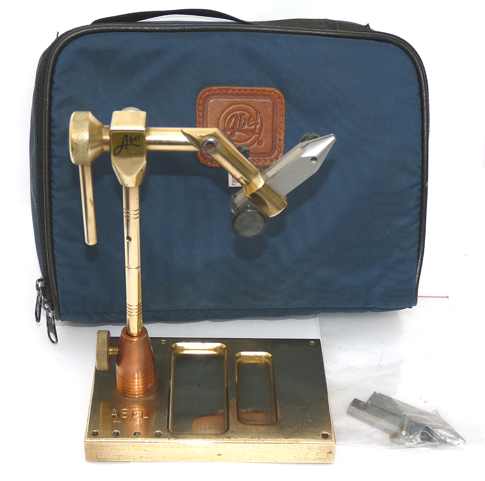 Rare Abel Supreme fly tying vise vice brass with case