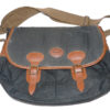 Barbour England wax cotton and leather game fishing bag with liner, mint