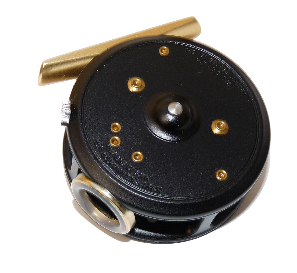 Hardy St George Junior 2-9/16 black edition fly reel RHW agate guide, case papers and box - Image 6