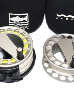Lamson Waterworks Guru 3.5 large arbor fly reel, s/spool & cases