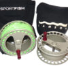 Lamson Waterworks F3.300 fly reel + s/spool + WF6F line + neoprene cases