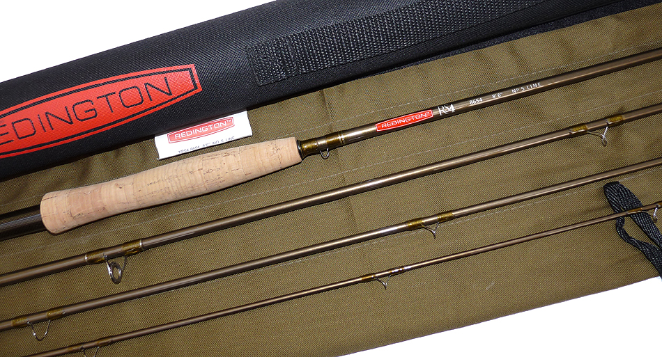 Alternative view of Reddington RS4 8'6" 4pce carbon travel for rod #5. bag and tube