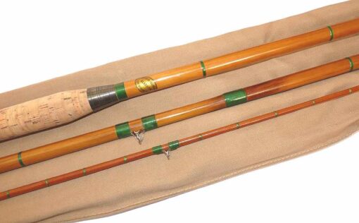 Arthur Allan 14'6" 3 pce bamboo + fibreglass dapping rod with bag