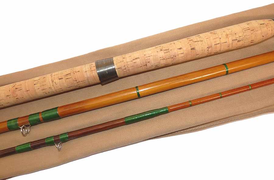 Arthur Allan 14'6" 3 pce bamboo + fibreglass dapping rod with bag - Image 5