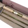 A Loomis Roaring River Stinger GLX 15' 3-piece carbon salmon fly rod in good preowned condition. Line #10/11 Shooting taper, coil butt & stripper rings, 23" cork handle with twin screw reel fitting & reel spacer decorated with salmon fly. Very expensive when new, heading towards £1000, great value fly rod, some light use marks to the blank otherwise good. Comes in makers original bag & Cordura screw top tube. 75 349