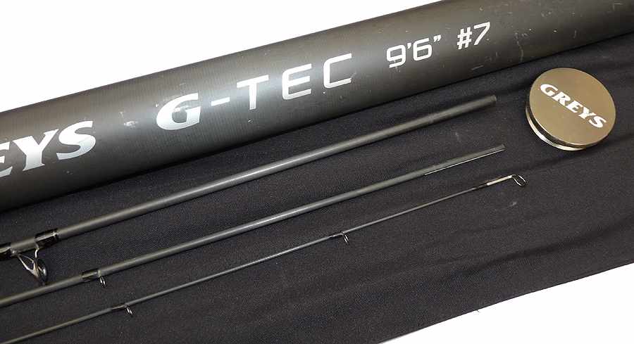 Greys G Tec 9' 6" 3-pce carbon trout fly rod #7 + bag & alloy tube - Image 3