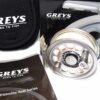 Greys Streamlite #3/4 fly reel, mint with papers line, box and case