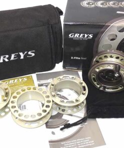 Greys X-flite 5/6 fly reel + spools, case and box, as new