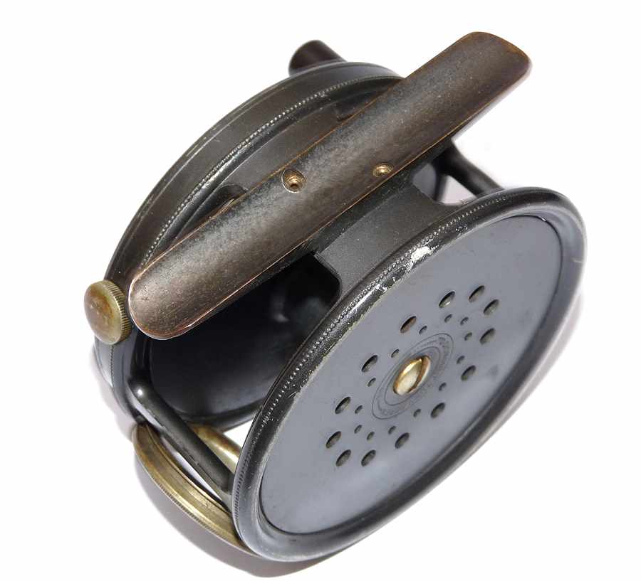 Hardy Perfect 3 3/4" wide drum salmon fly reel c1950 - Image 4