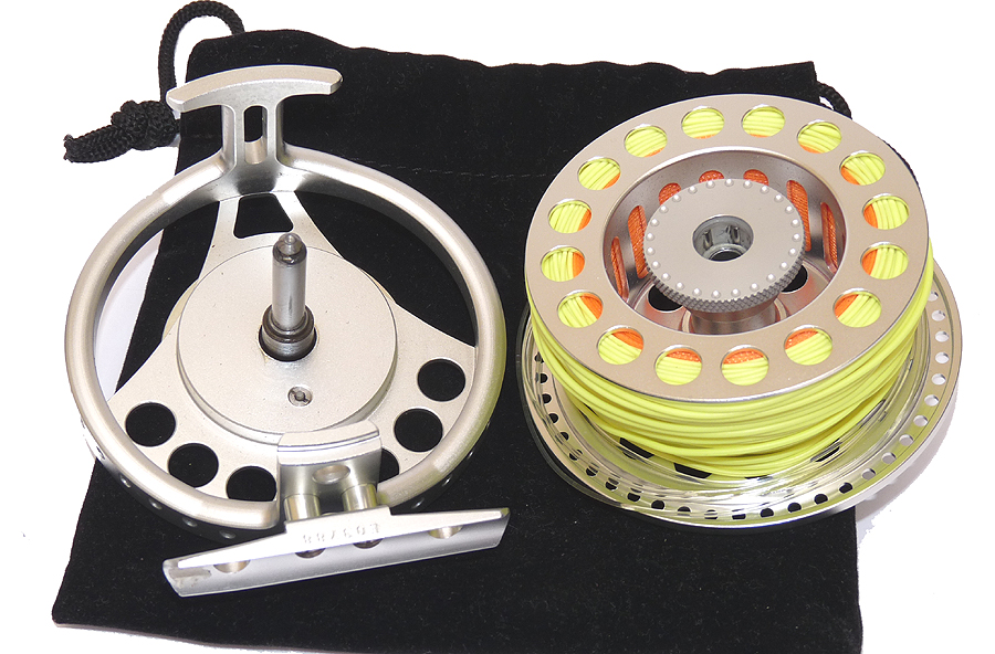 Hardy Angel 6/7 large arbor fly reel, s/spool line & Hardy case - Image 4