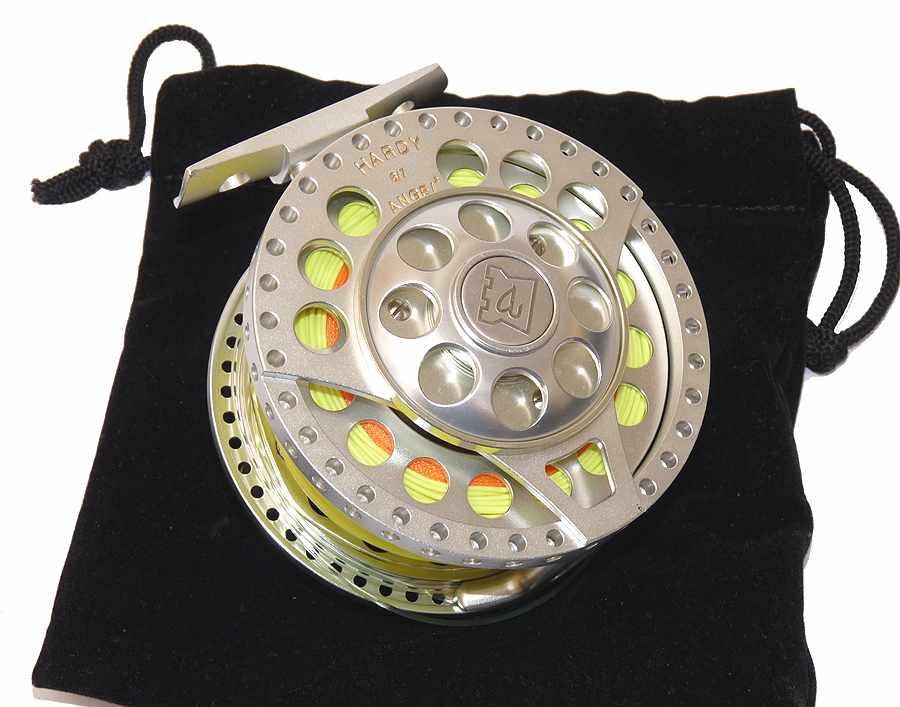 Hardy Angel 6/7 large arbor fly reel, s/spool line & Hardy case - Image 3