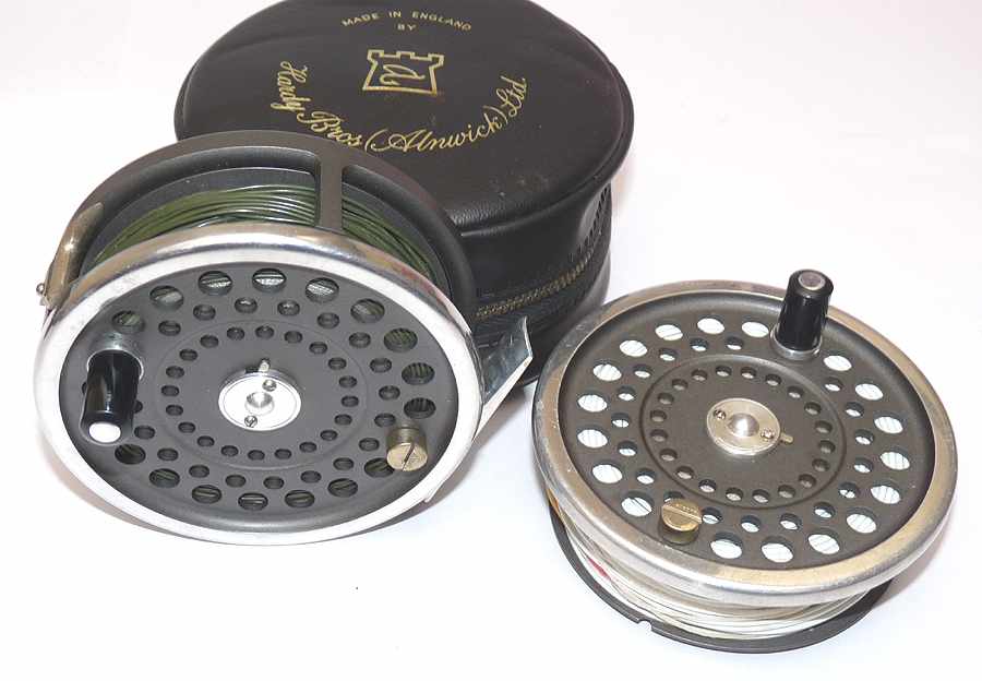 Hardy Marquis No1 salmon fly reel, s/spool Hardy line + padded case