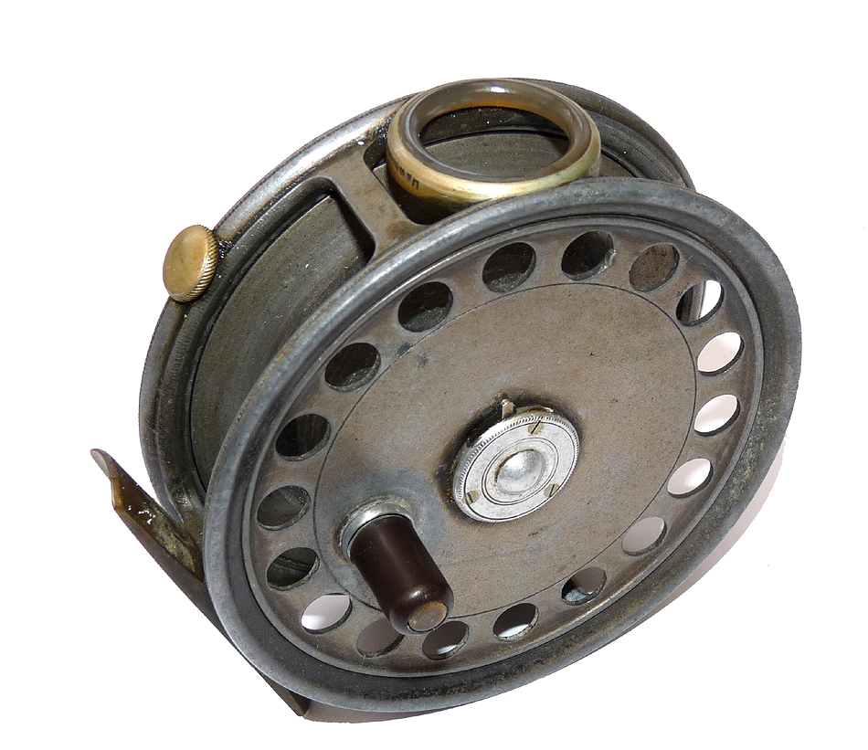 Hardy St George 3-3/4" vintage fly reel, with agate guide, RHW