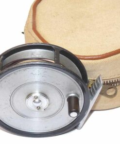 Hardy The Lightweight alloy trout fly reel solid drum + canvas case