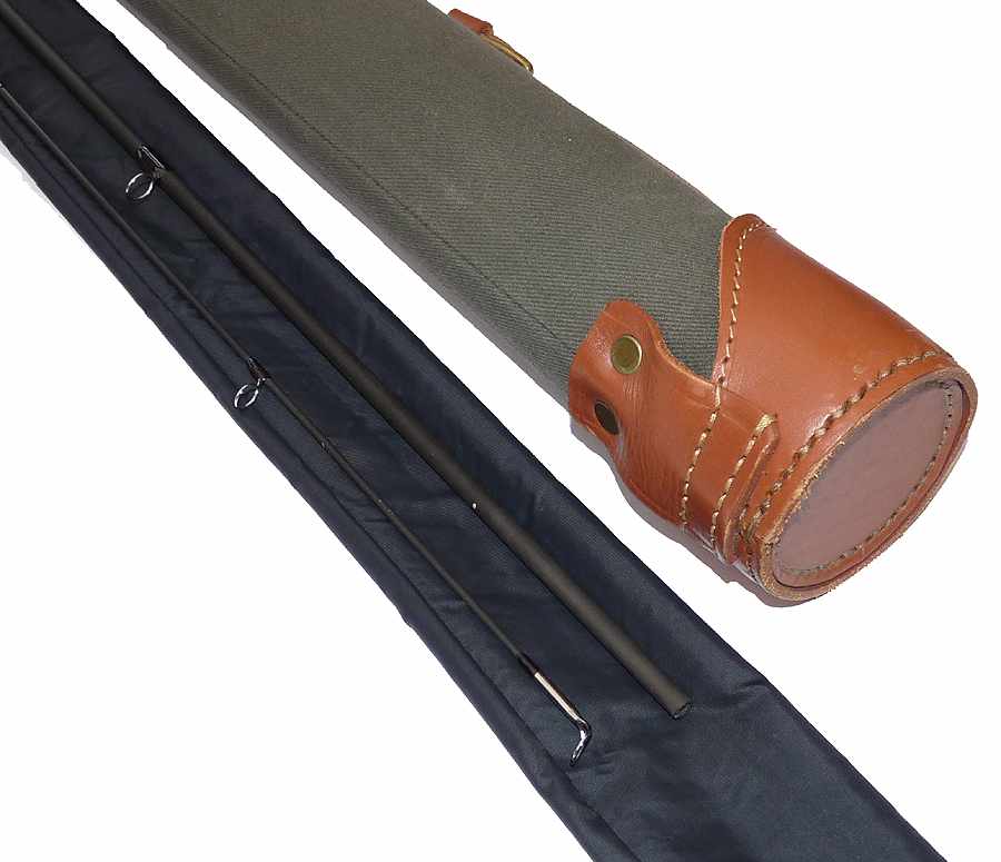Trevor Morgan Optimum 10' 2 pce carbon fly rod #7 kev Baynes + canvas leather tube - Image 4