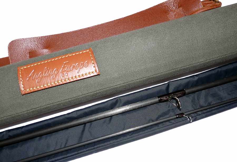 Trevor Morgan Optimum 10' 2 pce carbon fly rod #7 kev Baynes + canvas leather tube - Image 3