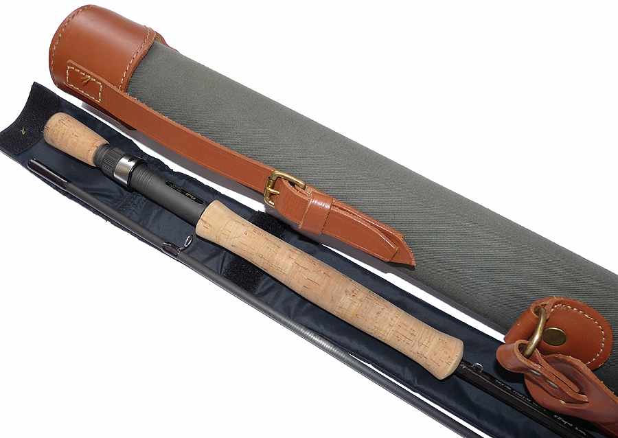 Trevor Morgan Optimum 10' 2 pce carbon fly rod #7 kev Baynes + canvas leather tube - Image 2