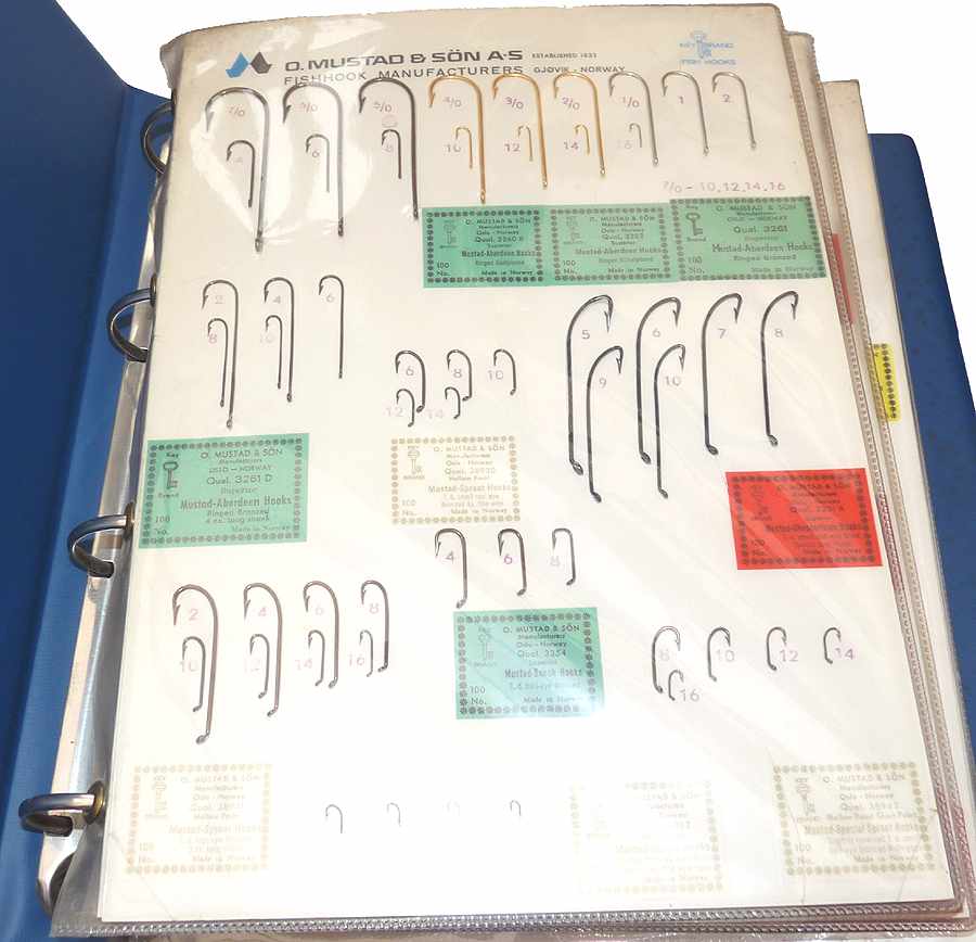 Mustad, Sweden 59 Salesmans sample hook boards in 7 folders - Image 7