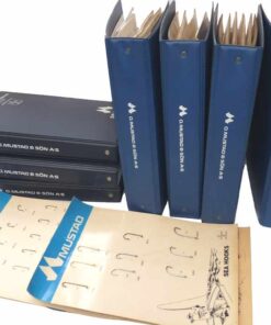 Mustad, Sweden 59 salesmans sample hook boards in 7 folders