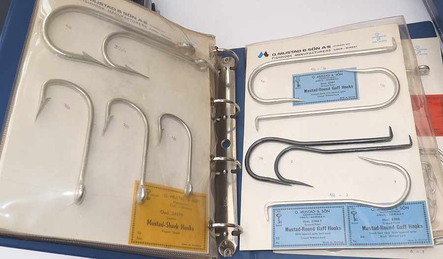 Mustad, Sweden 59 Salesmans sample hook boards in 7 folders - Image 4