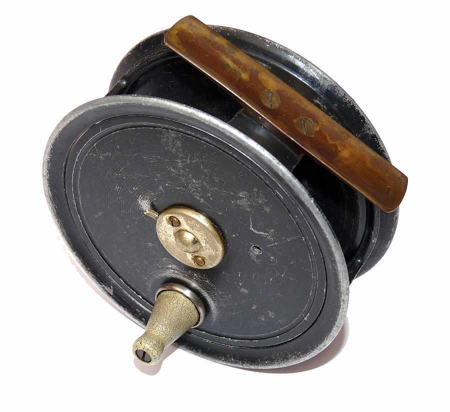 Ogden Smith 3.5" vintage alloy fly reel with red agate guide - Image 5