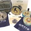 Orvis Battenkill Mid Arbor V fly reel, 3 s/spools + line backing cases & box