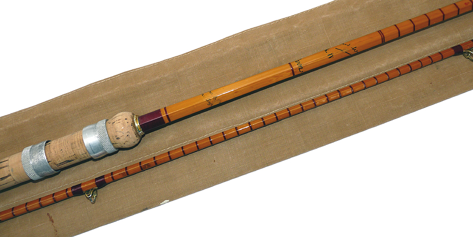 B James Richard Walker Mk4 Avon 10' 2pce split cane rod with bag