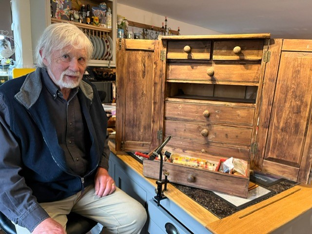 Gary Brooker Fly tying cabinet with vice and materials 100% of proceeds to charity