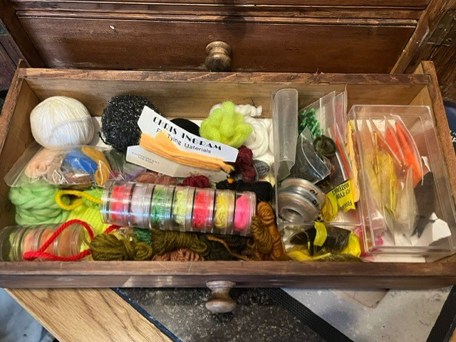 Gary Brooker Fly tying cabinet with vice and materials 100% of proceeds to charity - Image 8