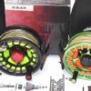 2 Airflo V2 large arbour fly reels, black 6/8 + green 3/4 with box