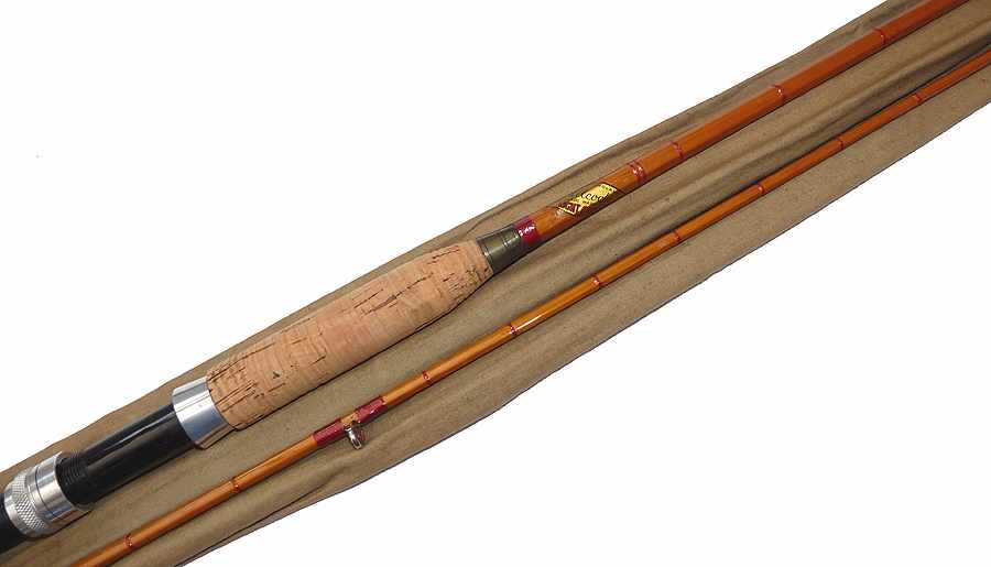 Allcock The Light Caster 7' 2pce split cane spinning rod + bag - Image 4