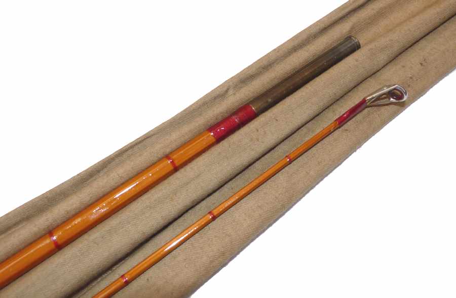 Allcock The Light Caster 7' 2pce split cane spinning rod + bag - Image 3