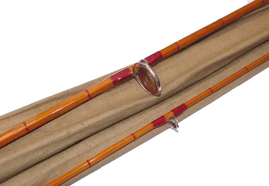 Allcock The Light Caster 7' 2pce split cane spinning rod + bag - Image 2