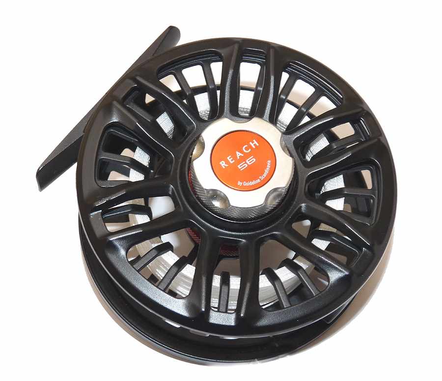 Guideline Reach 56 large arbor trout fly reel mint in box with reel bag - Image 3