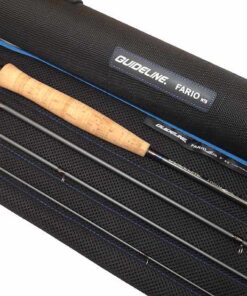 Guideline Fario NT8 9' 4 pc graphite trout fly rod #5 mint with bag and tube