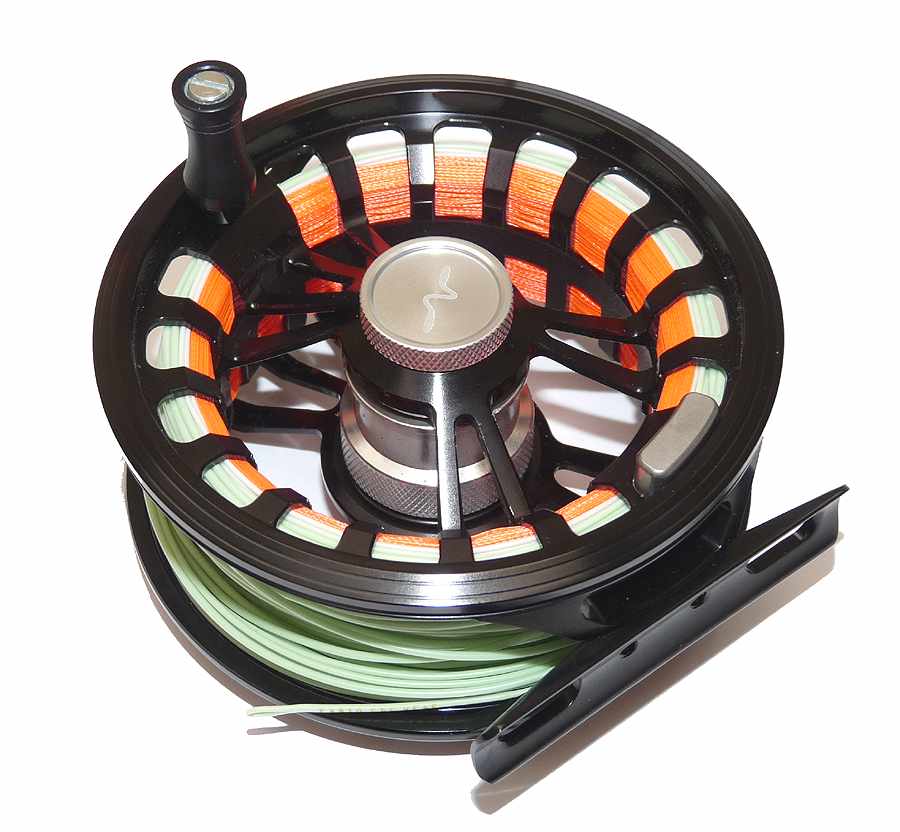 Guideline Halo Black Stealth 4/5 large arbor fly reel, mint with case and box - Image 5