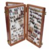 Wheatley polished wood reservoir fly box & wet dry trout flies