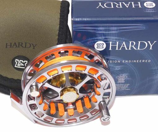 Hardy Ultralite 6000 DD large arbor fly reel, mint with case and box