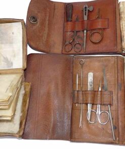Hardy On View antique leather wallet, 2 wallets tying tools feathers and casts