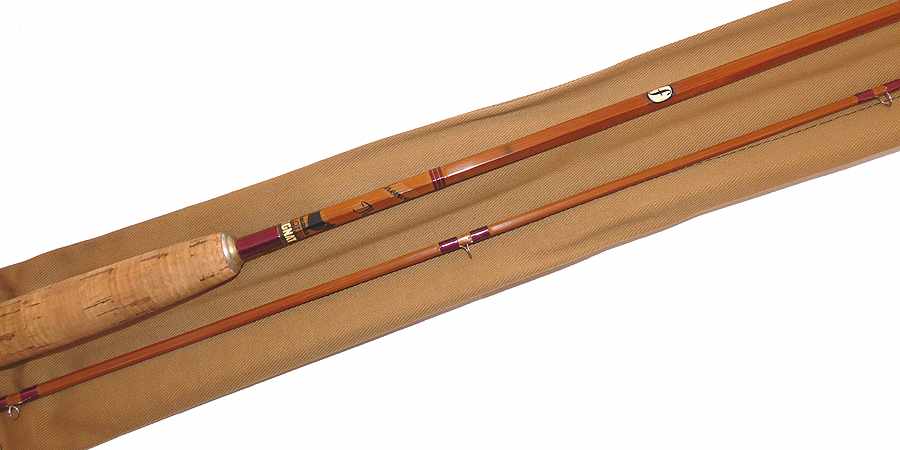 Sharpes 7' 2pce Impregnated cane fly rod #5, superb cond with bag