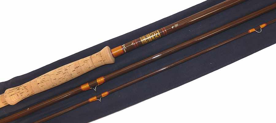 Hardy Fibalite 9' 3 pc glassfibre fly rod line #6, f