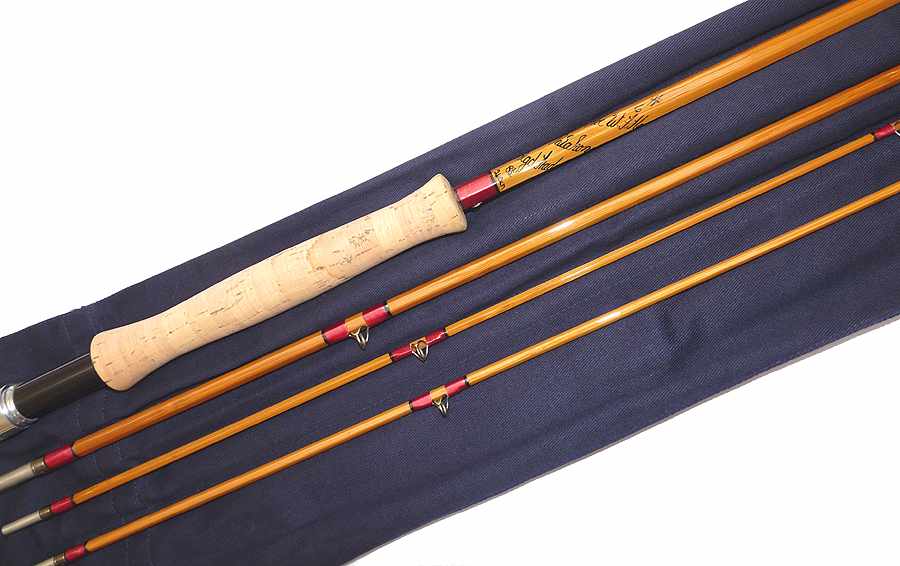 The W J Hardy Palakona 8'6" 3pce cane fly rod #6 with factory spare tip, mint with bag - Image 3