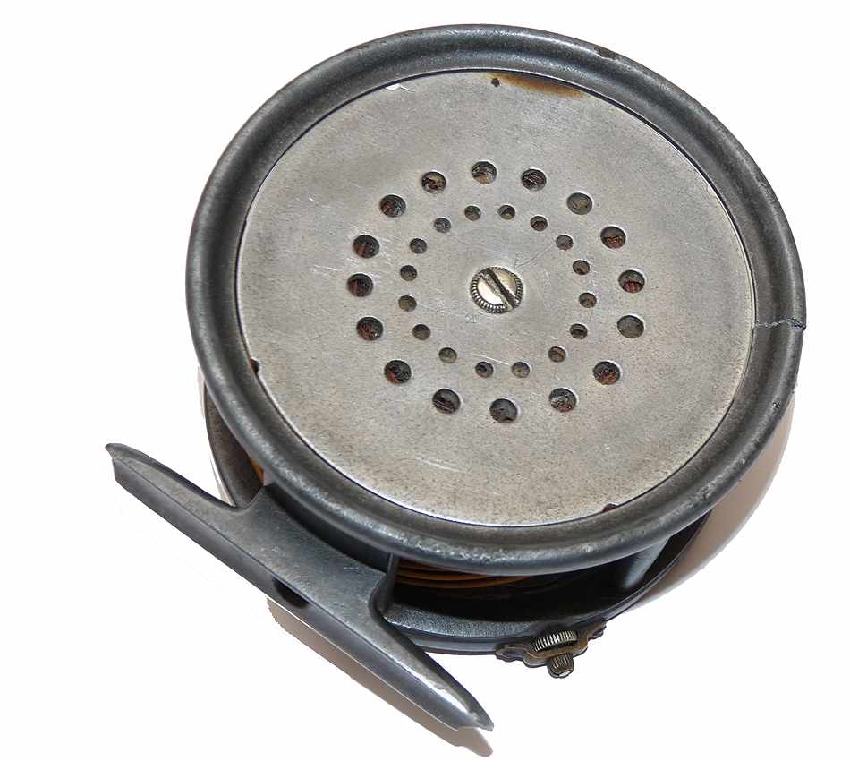 Hardy 4.5" brass faced perfect salmon fly reel for spares or repairs - Image 4