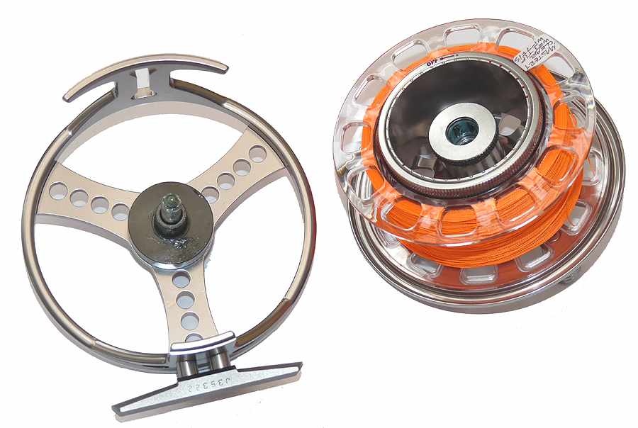 Hardy Demon 7000 large arbor fly reel, mint with s/spools case and box - Image 3