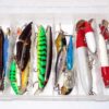 20 Rapala & Abu Hi Lo fishing lures + Plano box