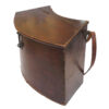 Antique wooden coarse fishing creel alloy curved back