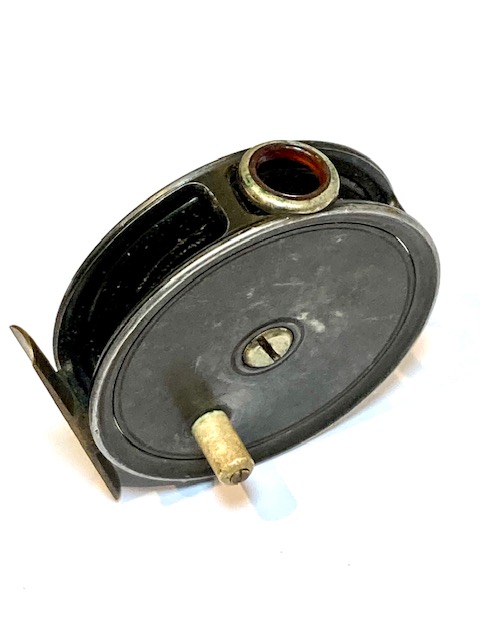 Army & Navy 3.5" trout fly reel with red agate line guide