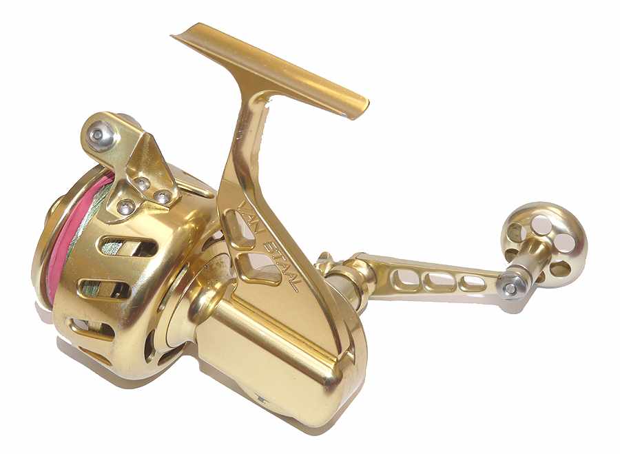 Van Staal V8-160 saltwater spinning reel gold finish - Image 4